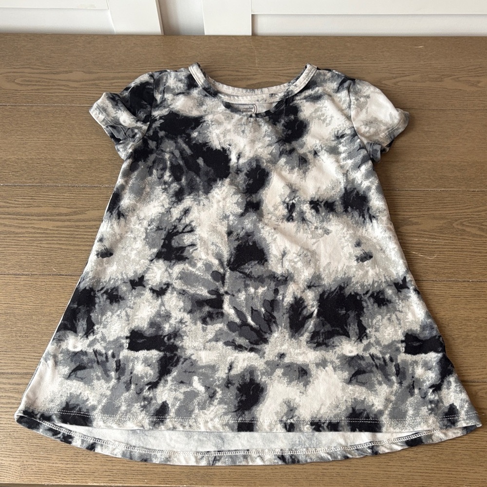 Wonder Nation Monochrome Tie-Dye Casual Dress
